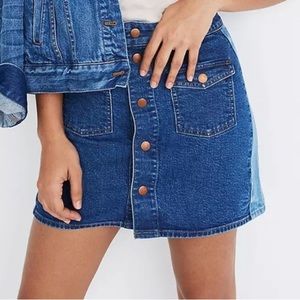 MADEWELL PIECED EDITION SNAP FRONT PANEL MINI SKIRT sz4
